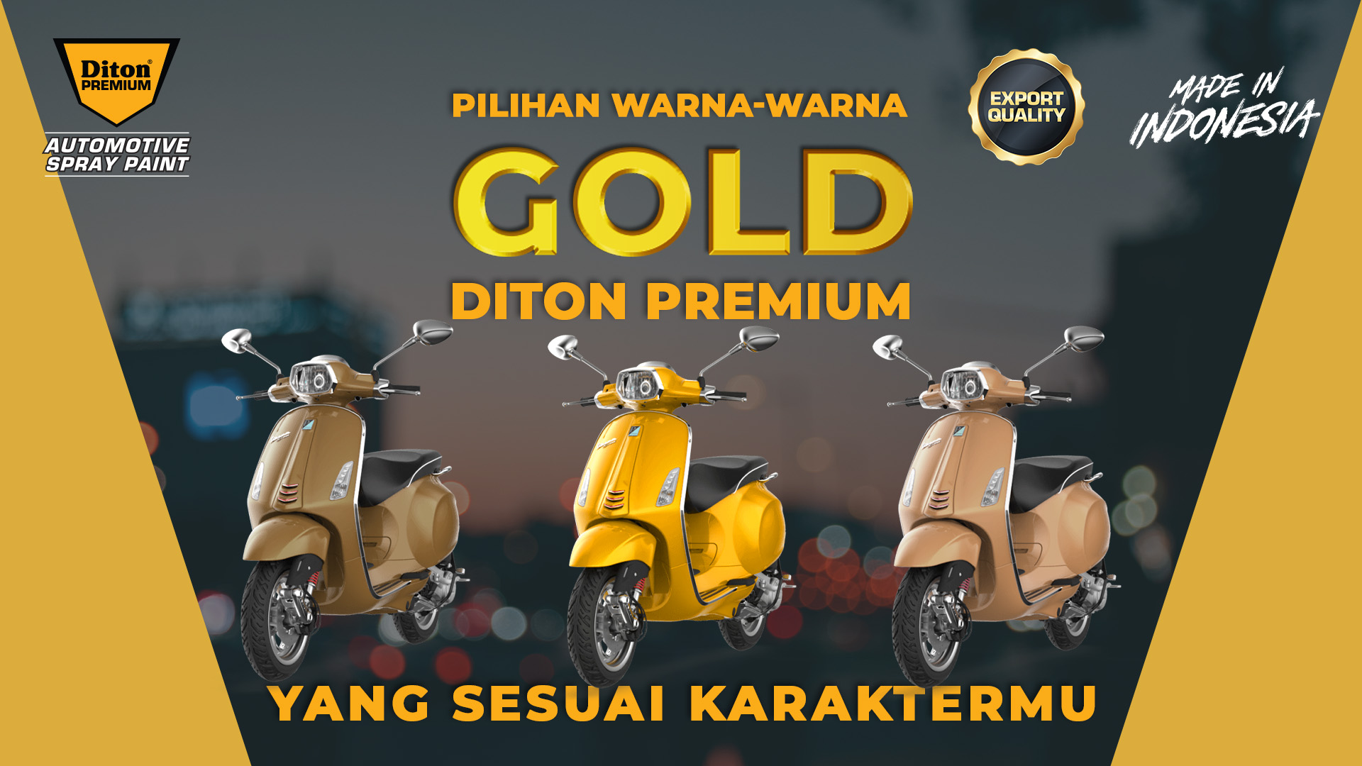 Pilihan Warna-warna Gold Diton Premium yang Sesuai Karaktermu