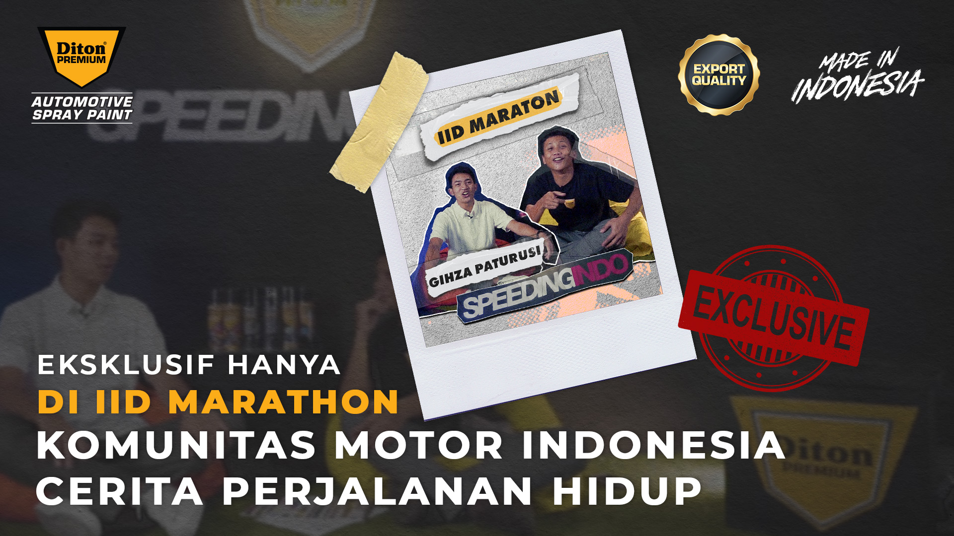 Eksklusif Hanya di IID Marathon, Komunitas Motor Indonesia Cerita Perjalanan Hidup