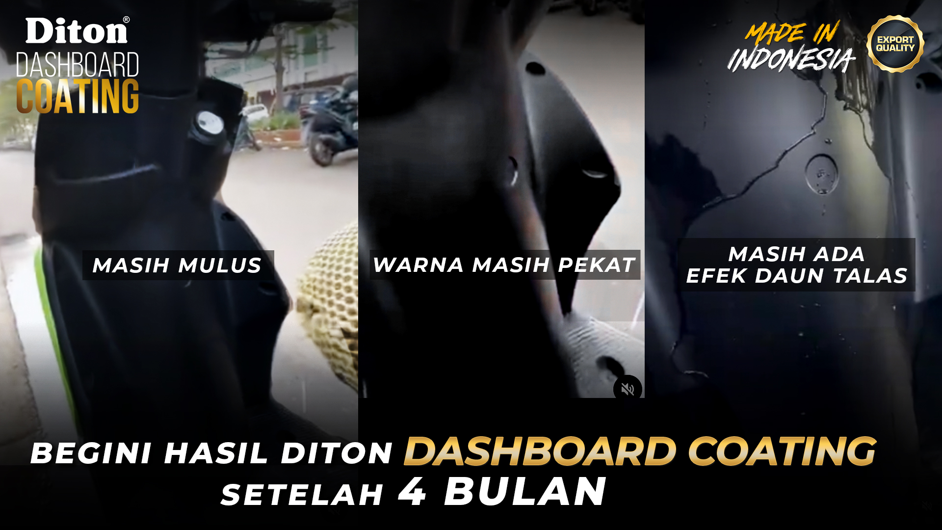Begini Hasil Diton Dashboard Coating Setelah 4 Bulan