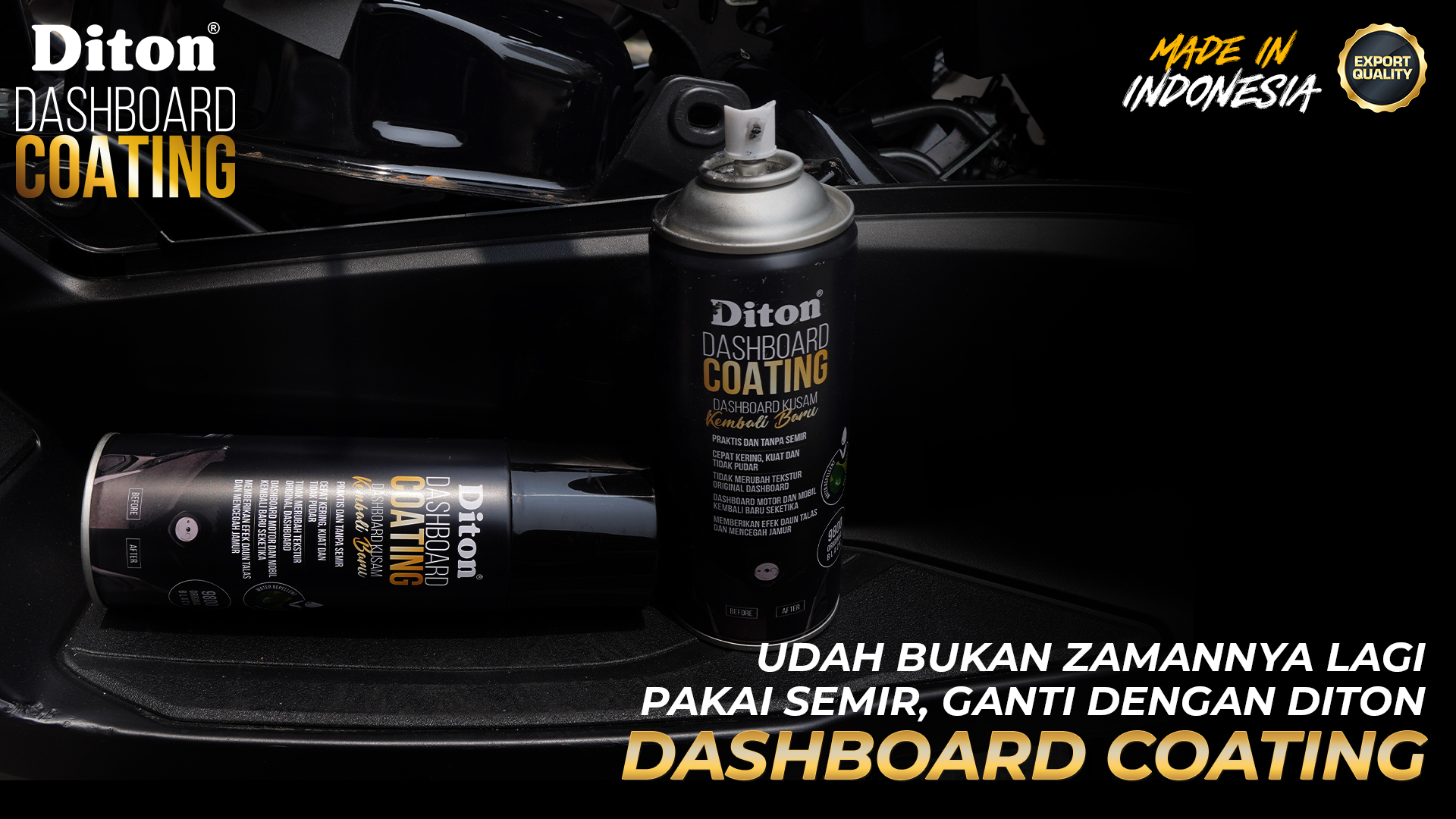 Udah Bukan Zamannya Lagi Pakai Semir, Ganti dengan Diton Dashboard Coating