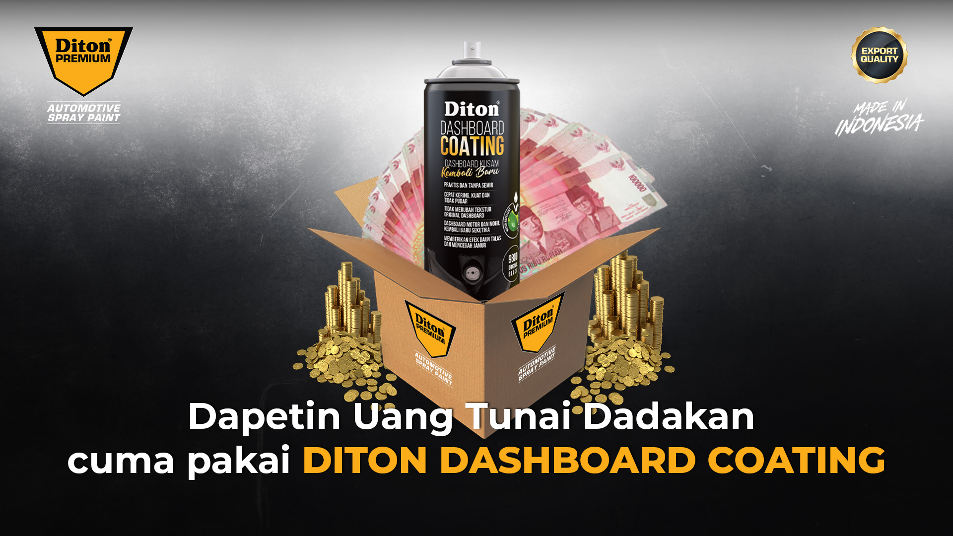 Dapetin Uang Tunai Dadakan cuma pakai Diton Dashboard Coating