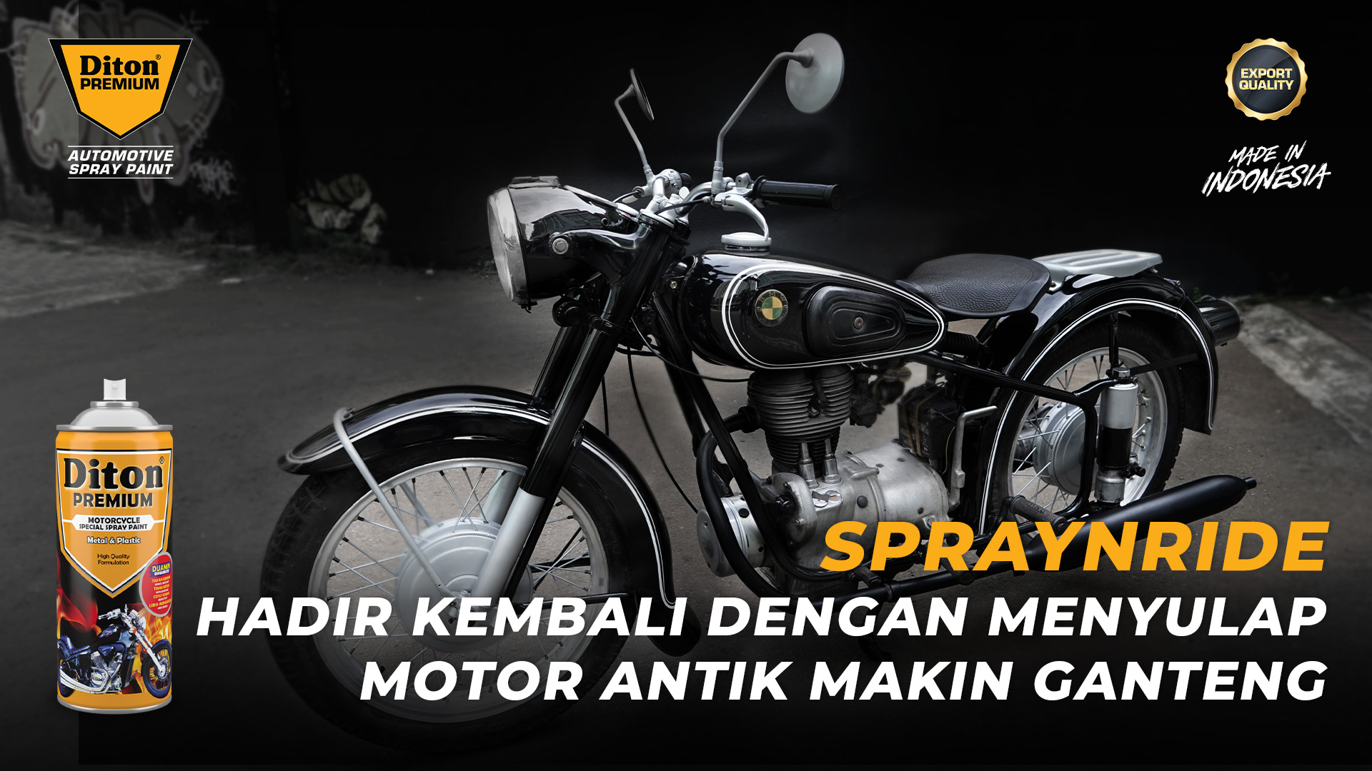 SpraynRide Hadir Kembali Dengan Menyulap Motor Antik Makin Ganteng