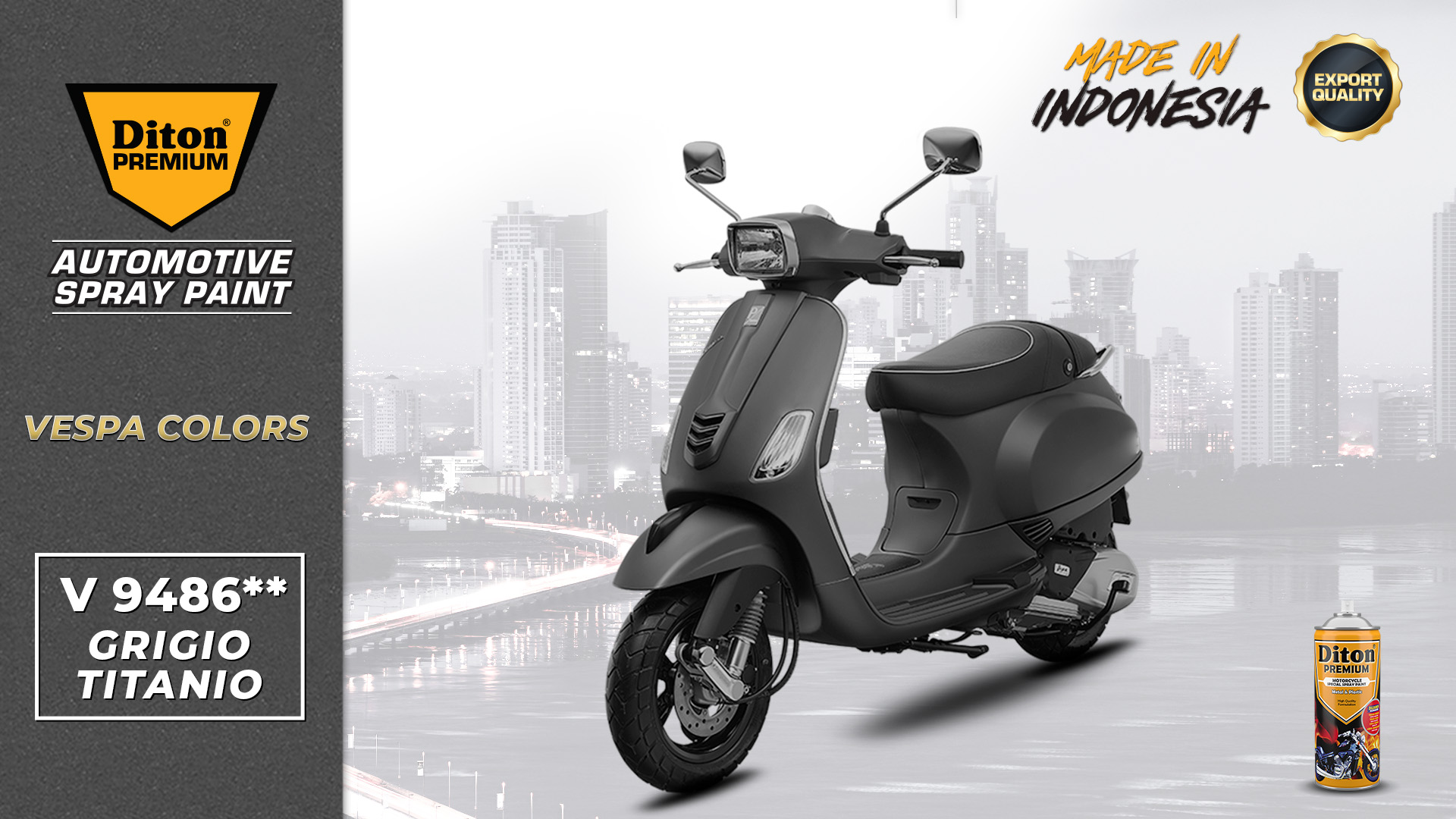 Rekomendasi Warna Vespa dengan Tone Gelap