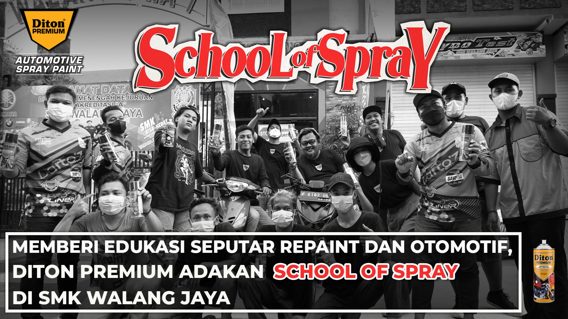 Memberi Edukasi Seputar Repaint dan Otomotif, Diton Premiun Adakan School of Spray di SMK Walang Jaya