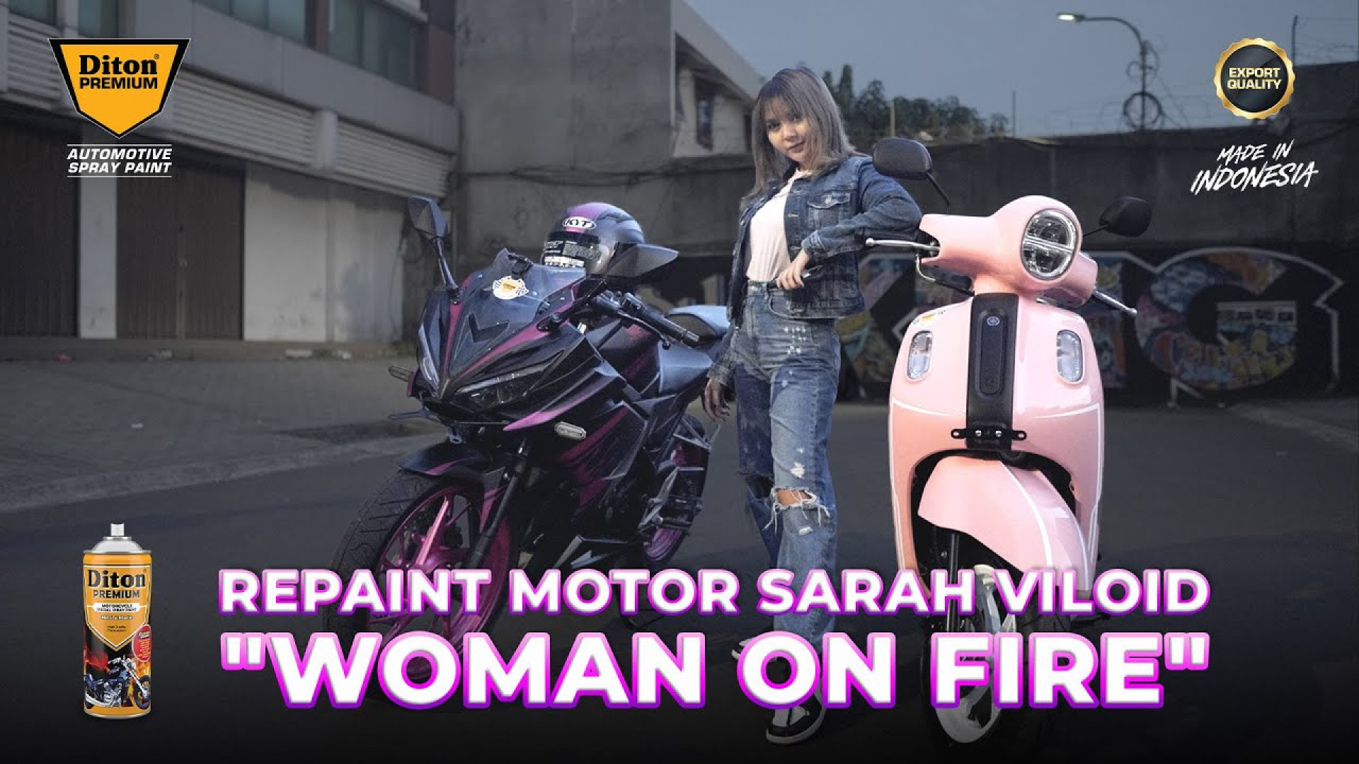 REPAINT MOTOR SARAH VILOID "WOMAN ON FIRE" | EPS.4 SPRAYN'RIDE DITON PREMIUM